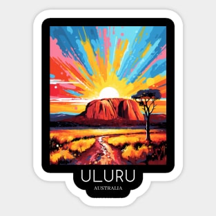 A Pop Art Travel Print of Uluru / Ayers Rock - Australia Sticker